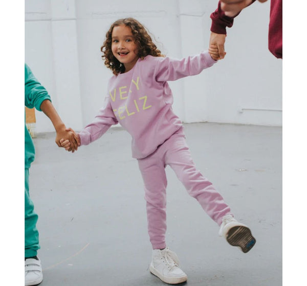 Sudadera & Pants Morado Neon Very Feliz
