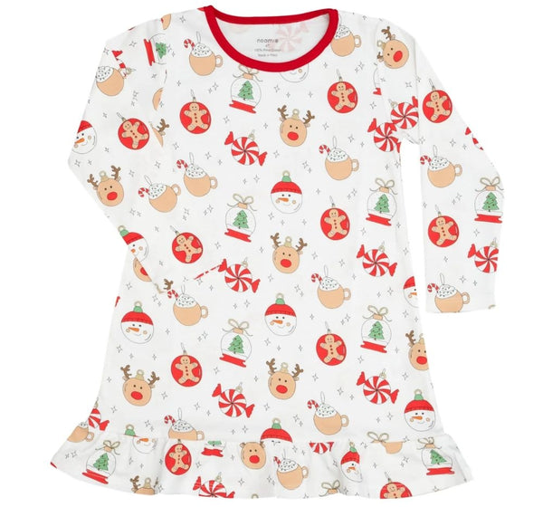 Vestido Pijama Christmas Ornaments