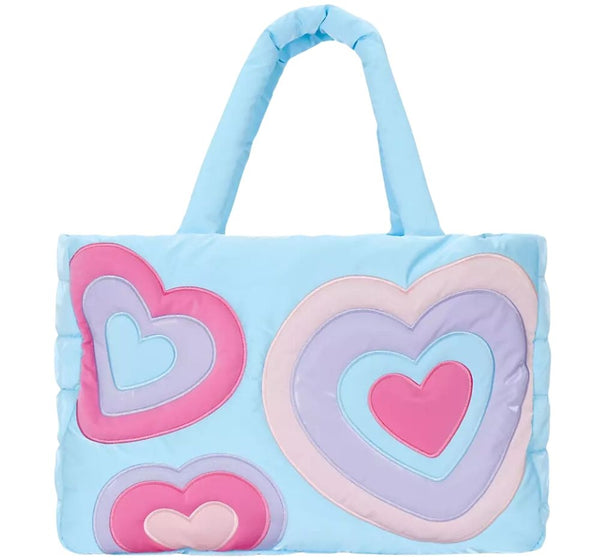 Happy Heart Puffy Weekender Bag