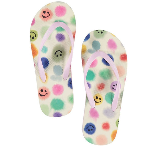 Zeppo Flip Flops Painted Dots