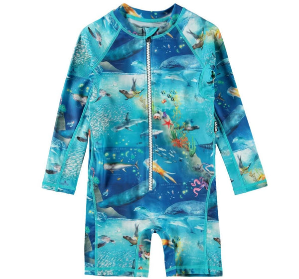Blue Suit Print Of The Oceans And The Marine Life