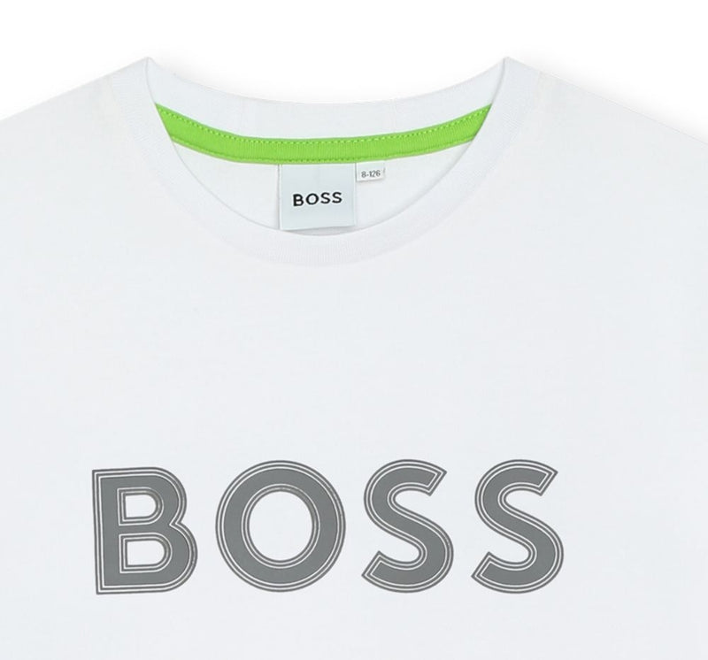 Playera Blanca Logo Boss