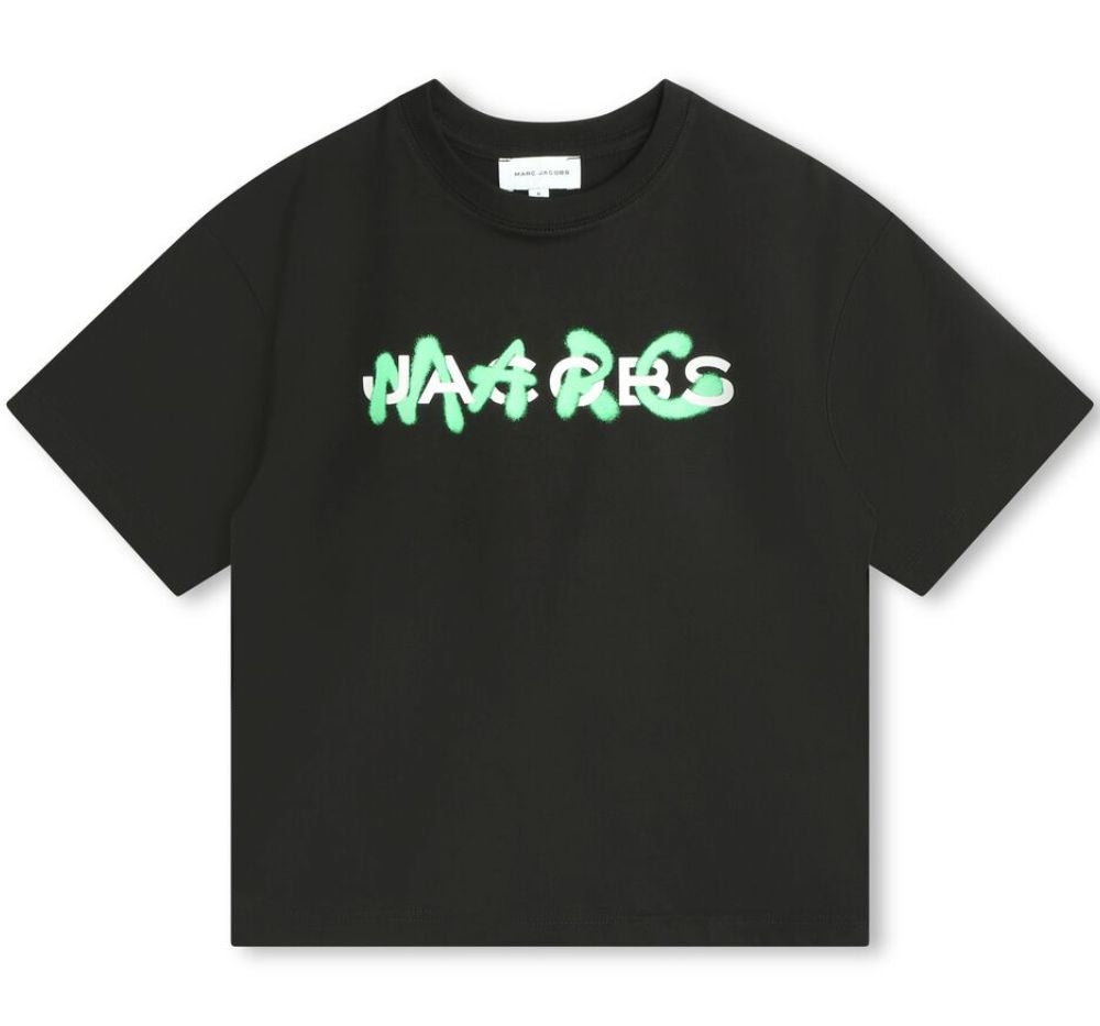 Playera Negra Spray Logo