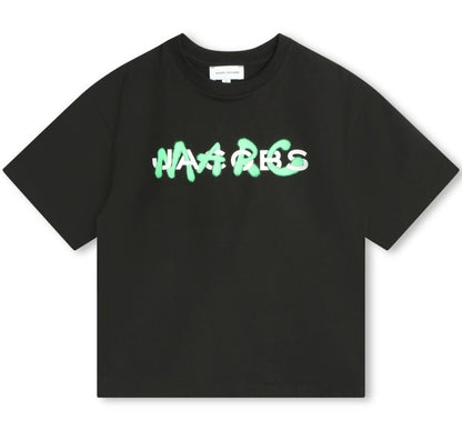 Playera Negra Spray Logo