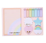 Side Notes Sticky Tab Note Set Rainbows