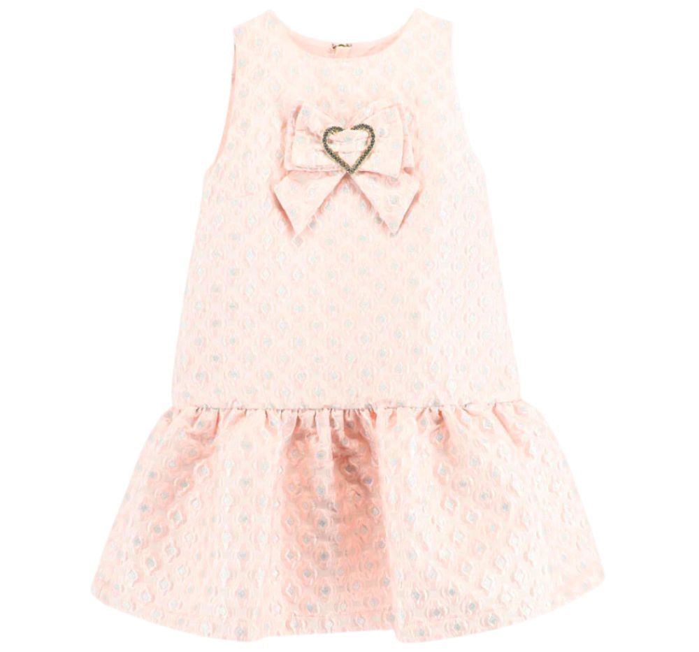 Anneka Jacquard Dress Pale Pink