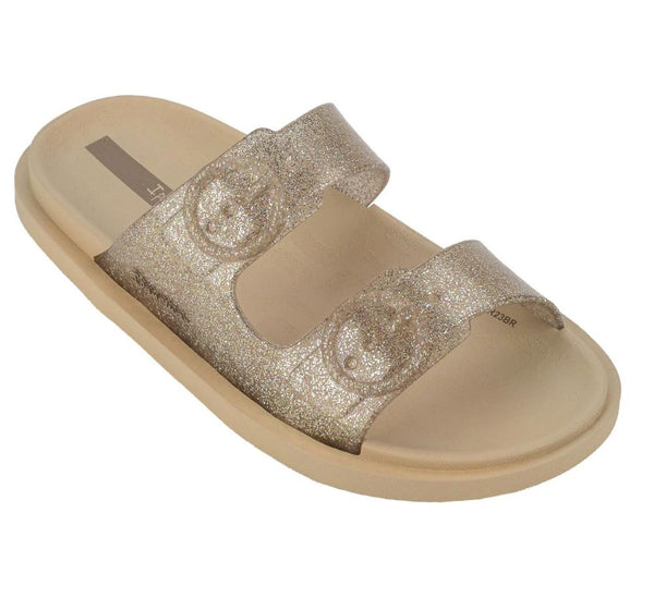 Sandalias Beige Glitter