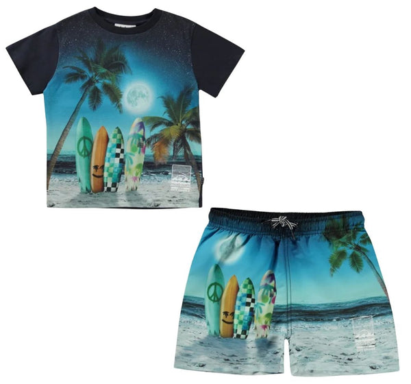T-Shirts & Swim Trunk Sunset Surfer