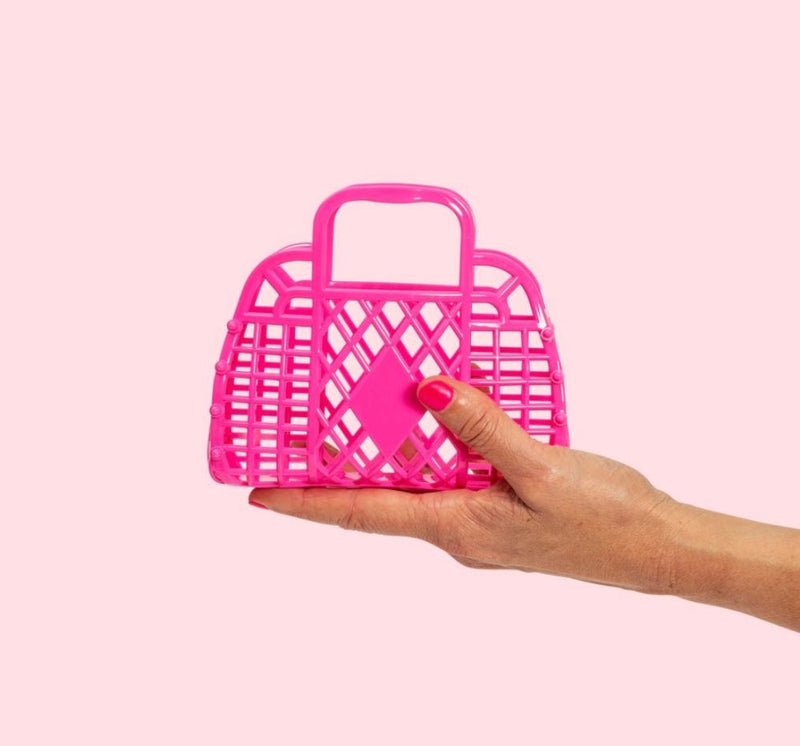 Retro Basket Mini Berry Pink