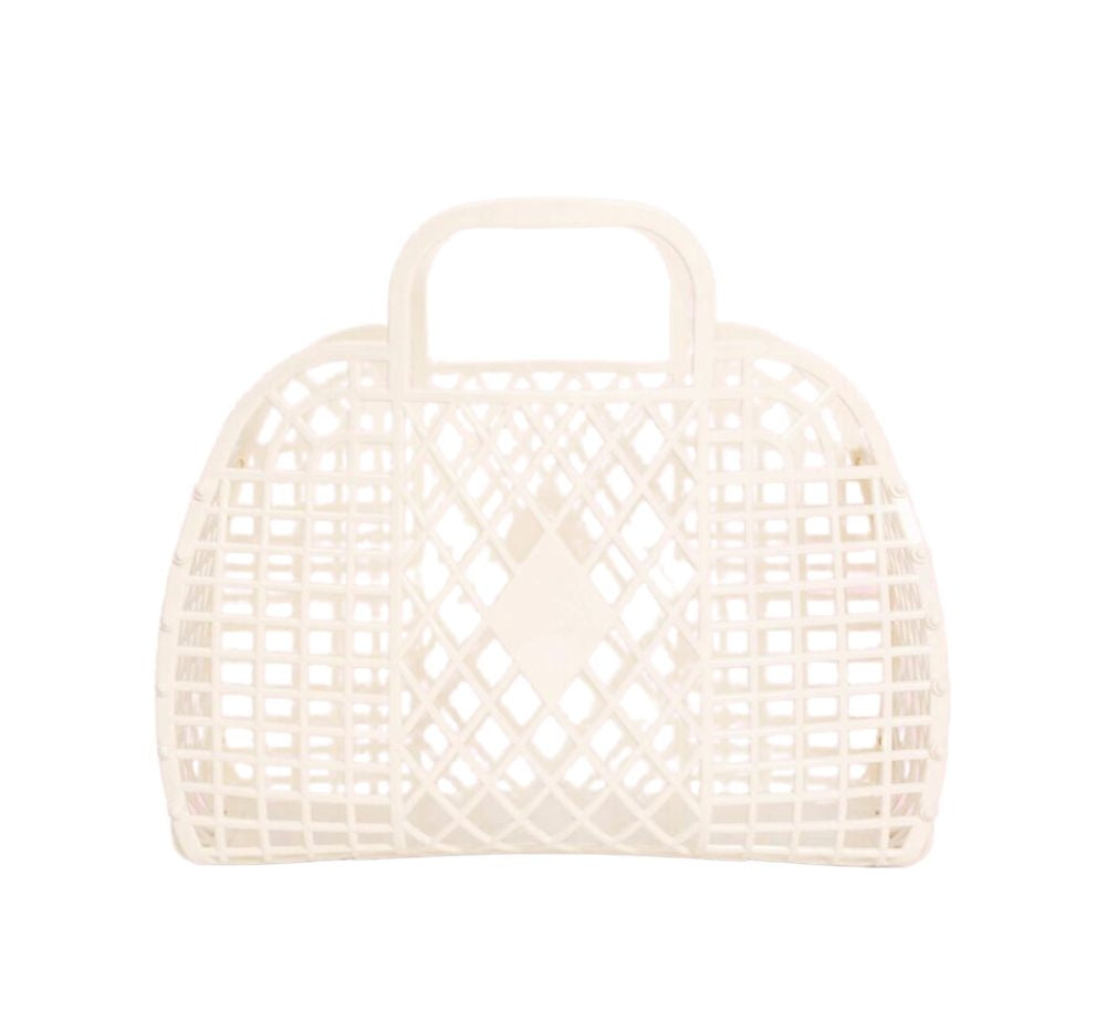 Retro Basket Small Cream