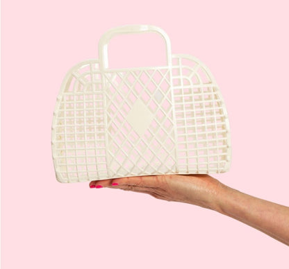Retro Basket Small Cream