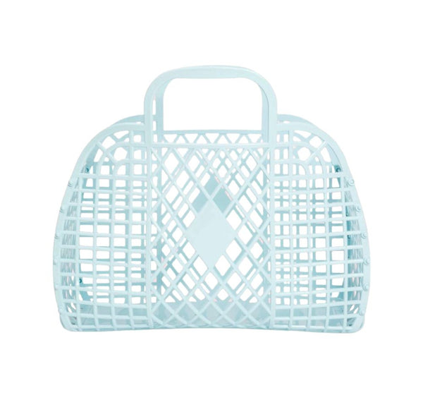 Retro Basket Small Blue