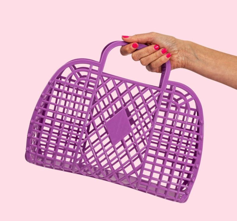 Retro Basket Large Purple