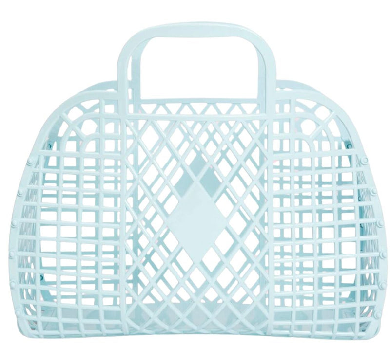 Retro Basket Large Blue